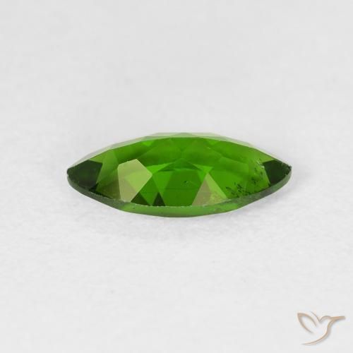Chrome Diopside Gemstone in 10 x 5 mm (calibrated) Size for Sale, Chrome Diopside Stone in Medium Green Color