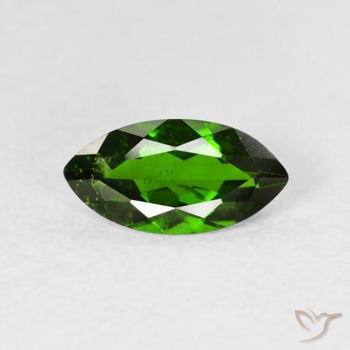 1.18ct Natural Medium Dark-Green Chrome Diopside, Marquise, VS-SI