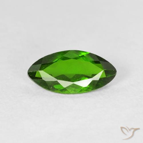 1.05ct Natural Medium Dark-Green Chrome Diopside, Marquise, VS-SI