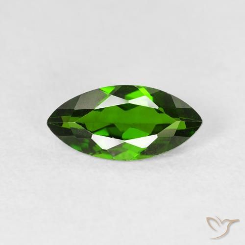 1.18ct Natural Medium Dark-Green Chrome Diopside, Marquise, VS-SI