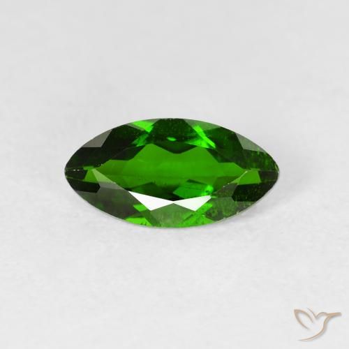 1.23ct Natural Medium Dark-Green Chrome Diopside, Marquise, VS-SI