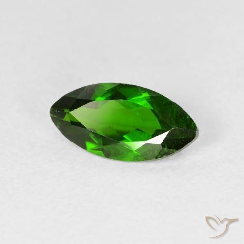 1.23 ct Green Chrome Diopside Stone, Natural Chrome Diopside in Marquise Facet Shape for Sale
