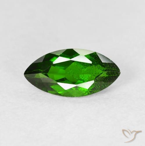 1.28ct Natural Medium Dark-Green Chrome Diopside, Marquise, VS-SI