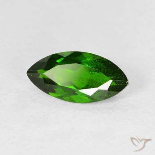 1.28 ct Green Chrome Diopside Stone, Natural Chrome Diopside in Marquise Facet Shape for Sale