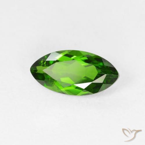 1.26 ct Green Chrome Diopside Stone, Natural Chrome Diopside in Marquise Facet Shape for Sale