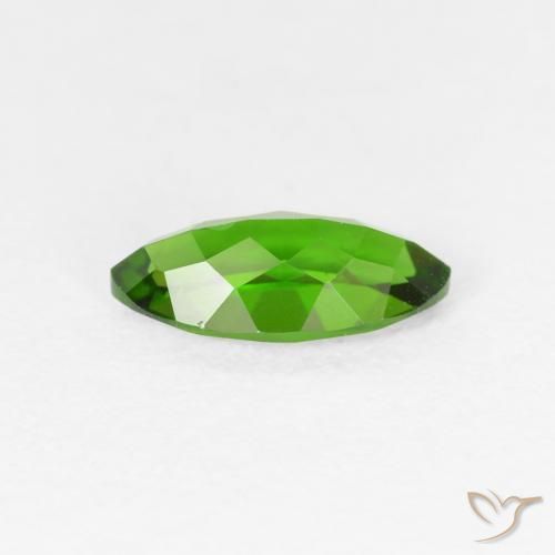 Chrome Diopside Gemstone in 10 x 5 mm (calibrated) Size for Sale, Chrome Diopside Stone in Medium Dark-Green Color