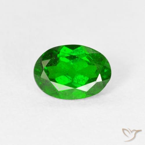 0.97ct Natural Intense Green Chrome Diopside, Oval, VS-SI