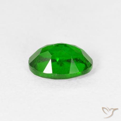 Chrome Diopside Gemstone in 7 x 5 mm (calibrated) Size for Sale, Chrome Diopside Stone in Intense Green Color