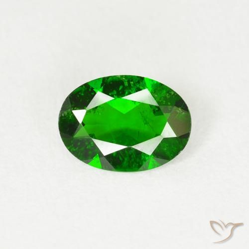 0.67ct Natural Bright Forest Green Chrome Diopside, Oval, VS-SI, Photo A