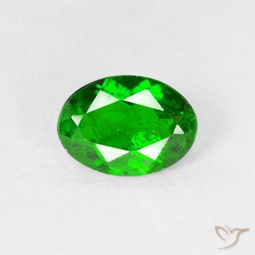 0.76ct Natural Dark Green Chrome Diopside, Oval, VS-SI, Photo A