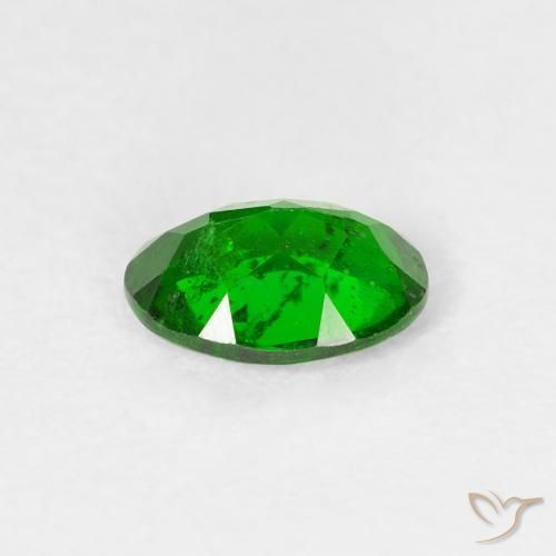 Chrome Diopside Gemstone in 7 x 5 mm (calibrated) Size for Sale, Chrome Diopside Stone in Dark Green Color