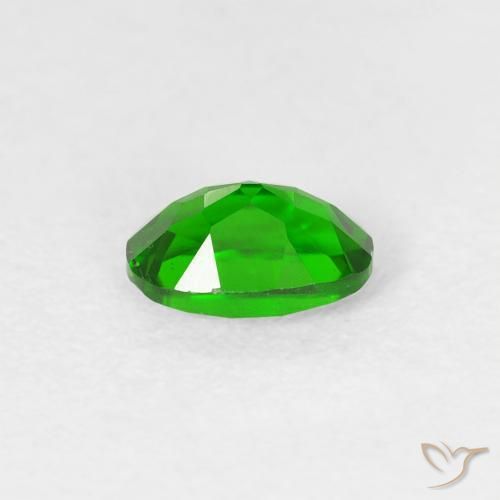 Chrome Diopside Gemstone in 6 x 4 mm (calibrated) Size for Sale, Chrome Diopside Stone in Bright Forest Green Color