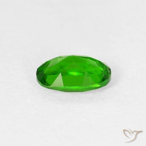 Chrome Diopside Gemstone in 6 x 4 mm (calibrated) Size for Sale, Chrome Diopside Stone in Intense Green Color