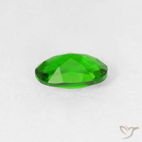 Chrome Diopside Gemstone in 6 x 4 mm (calibrated) Size for Sale, Chrome Diopside Stone in Intense Green Color