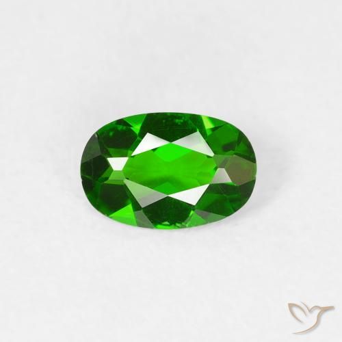 0.43ct Natural Bright Forest Green Chrome Diopside, Oval, VS