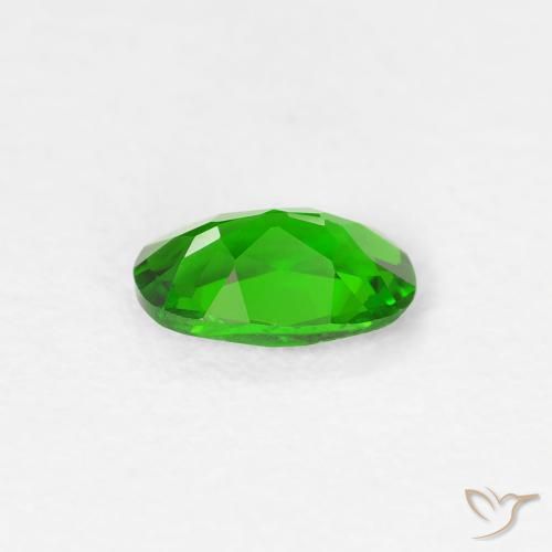 Chrome Diopside Gemstone in 6 x 4 mm (calibrated) Size for Sale, Chrome Diopside Stone in Bright Forest Green Color