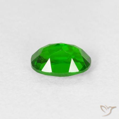 Chrome Diopside Gemstone in 6 x 4 mm (calibrated) Size for Sale, Chrome Diopside Stone in Dark Green Color