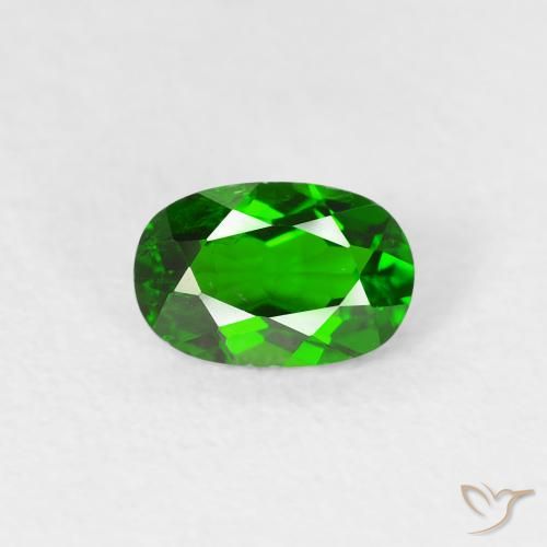 0.54ct Natural Intense Green Chrome Diopside, Oval, VS