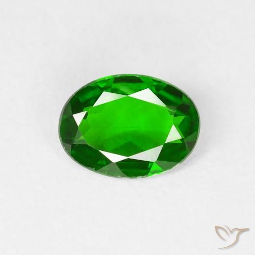 0.70ct Natural Dark Green Chrome Diopside, Oval, VS