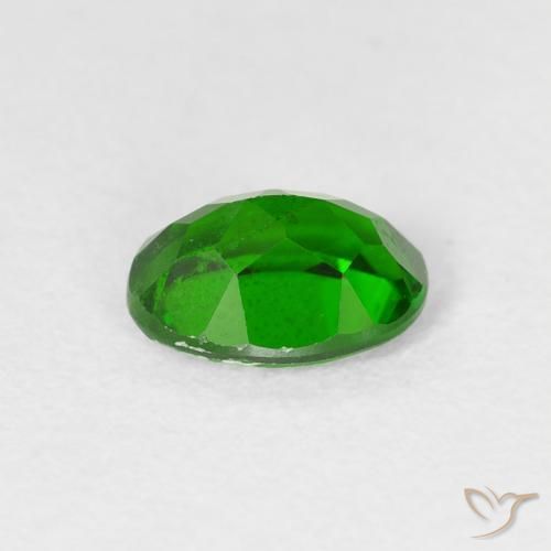 Chrome Diopside Gemstone in 7 x 5 mm (calibrated) Size for Sale, Chrome Diopside Stone in Bright Forest Green Color