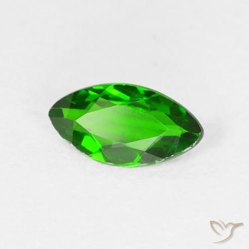 0.61 ct Green Chrome Diopside Stone, Natural Chrome Diopside in Marquise Facet Shape for Sale