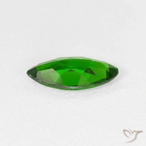 Chrome Diopside Gemstone in 8.4 x 4.4 mm Size for Sale, Chrome Diopside Stone in Dark Green Color