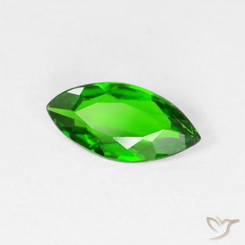 0.72 ct Green Chrome Diopside Stone, Natural Chrome Diopside in Marquise Facet Shape for Sale