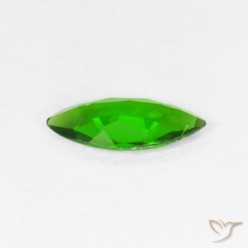 Chrome Diopside Gemstone in 10 x 5 mm (calibrated) Size for Sale, Chrome Diopside Stone in Bright Forest Green Color