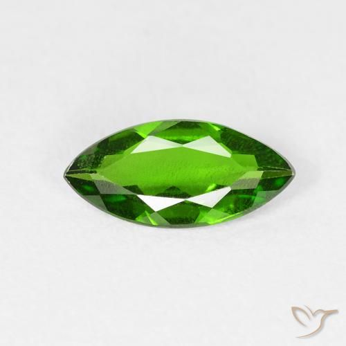 0.81ct Natural Medium Dark-Green Chrome Diopside, Marquise, VS