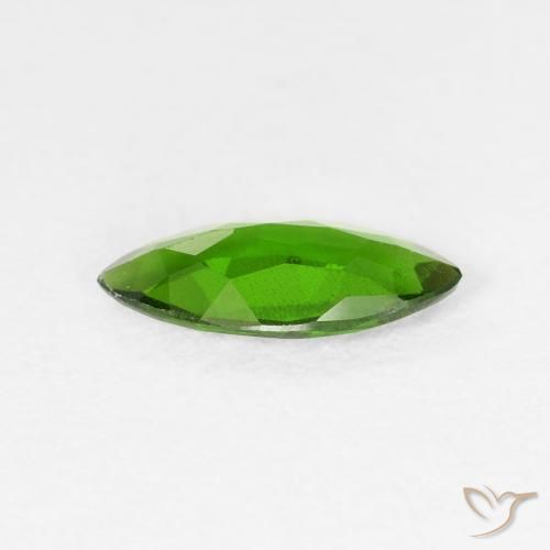 Chrome Diopside Gemstone in 10 x 4.8 mm Size for Sale, Chrome Diopside Stone in Medium Dark-Green Color