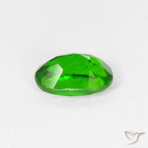 Chrome Diopside Gemstone in 6 x 4 mm (calibrated) Size for Sale, Chrome Diopside Stone in Bright Forest Green Color