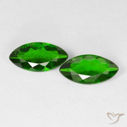 2.14 ctw Green Chrome Diopside Stones, Natural Chrome Diopside in Marquise Facet Shape for Sale