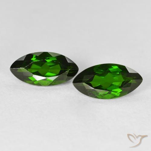 2.79ctw Natural Medium Dark-Green Chrome Diopside, Marquise, VS-SI