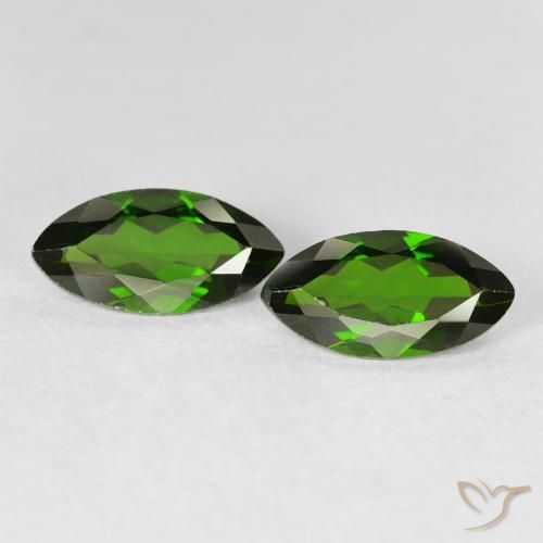 2.35ctw Natural Medium Dark-Green Chrome Diopside, Marquise, VS-SI