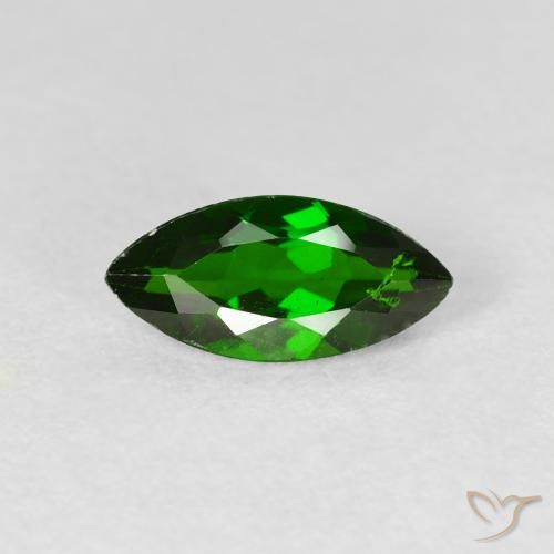 1.13ct Natural Medium Dark-Green Chrome Diopside, Marquise, VS-SI