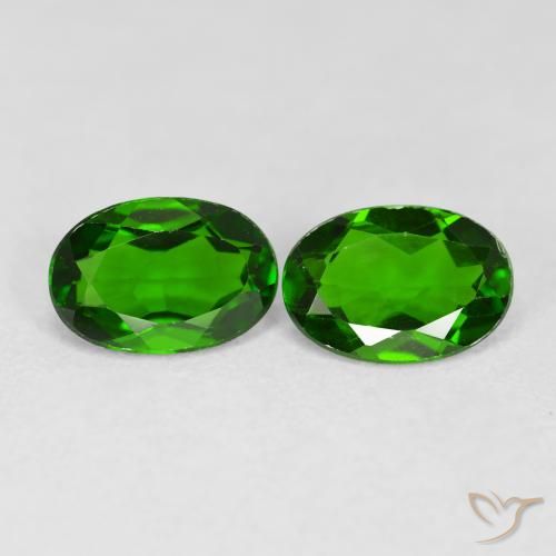 1.35ctw Natural Bright Forest Green Chrome Diopside, Oval, VS