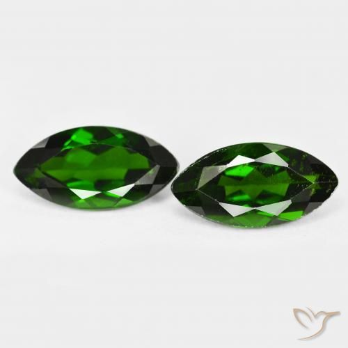 2.72ctw Natural Dark Green Chrome Diopside, Marquise, VS