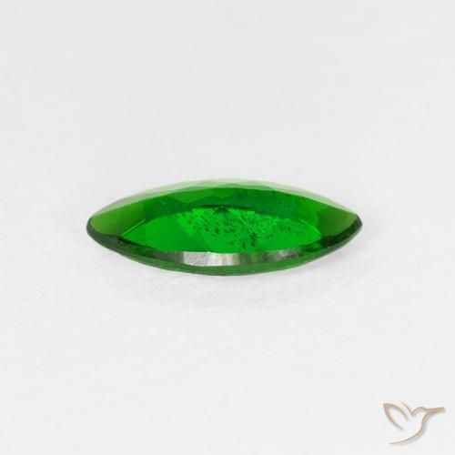 Chrome Diopside Gemstone in 10 x 5 mm (calibrated) Size for Sale, Chrome Diopside Stone in Bright Forest Green Color