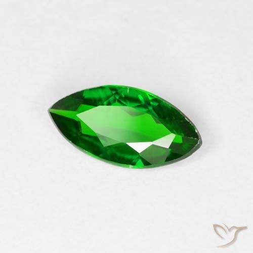 0.83 ct Green Chrome Diopside Stone, Natural Chrome Diopside in Marquise Facet Shape for Sale