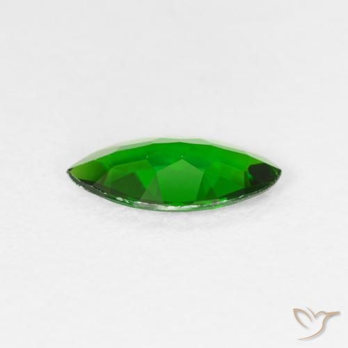Chrome Diopside Gemstone in 10 x 5 mm (calibrated) Size for Sale, Chrome Diopside Stone in Bright Forest Green Color