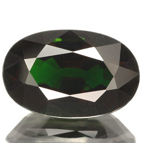 2.57 ct Green Chrome Tourmaline Gemstone, Chrome Tourmaline Gem in Oval Facet Shape for Sale.
