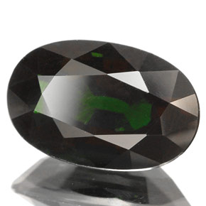 2.57 ct Green Chrome Tourmaline Stone, Natural Chrome Tourmaline in Oval Facet Shape for Sale