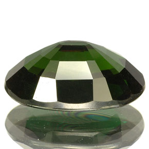 Chrome Tourmaline Gemstone in 11.1 x 7.2 mm Size for Sale, Chrome Tourmaline Stone in Deep Green Color