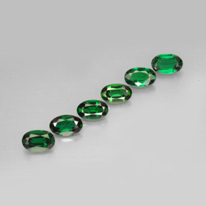 1.52 ct Green Chrome Tourmaline Gemstone, Chrome Tourmaline Gem in Oval Facet Shape for Sale.