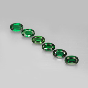 1.52 ct Green Chrome Tourmaline Stone, Natural Chrome Tourmaline in Oval Facet Shape for Sale
