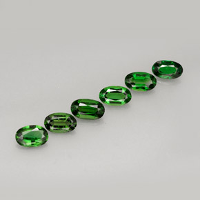 1.25 ct Green Chrome Tourmaline Gemstone, Chrome Tourmaline Gem in Oval Facet Shape for Sale.