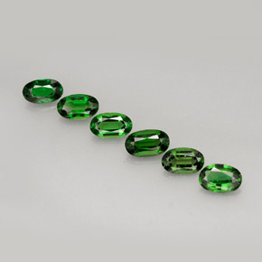 1.25 ct Green Chrome Tourmaline Stone, Natural Chrome Tourmaline in Oval Facet Shape for Sale