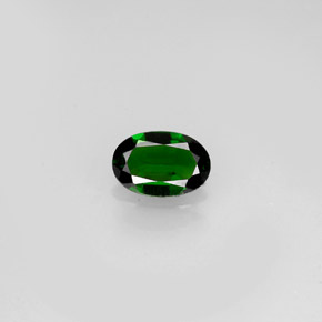 0.36 ct Green Chrome Tourmaline Gemstone, Chrome Tourmaline Gem in Oval Facet Shape for Sale.