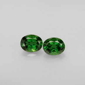 0.71 ct Green Chrome Tourmaline Gemstone, Chrome Tourmaline Gem in Oval Facet Shape for Sale.