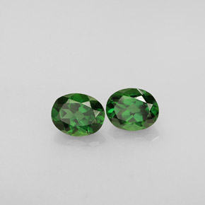 0.71 ct Green Chrome Tourmaline Stone, Natural Chrome Tourmaline in Oval Facet Shape for Sale